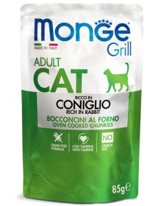 Monge Grill Gatto Adult Bocconcini in Jelly al Coniglio Busta 85 gr