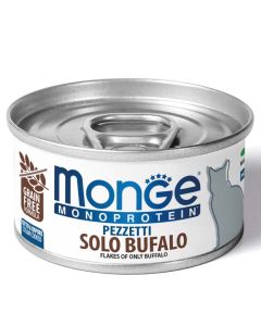 Monge Monoproteico Gatto Pezzetti Solo Bufalo Lattina 80 gr