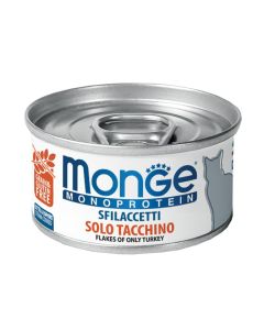 Monge Monoproteico Gatto Sfilaccetti Solo Tacchino Lattina 80 gr 