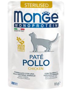 Monge Monoproteico Gatto Sterilizzato Paté Pollo Busta 85 gr