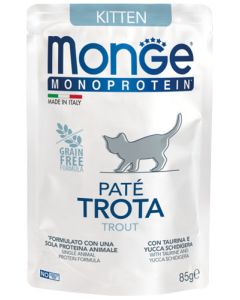 Monge Monoproteico Kitten Paté Trota Busta 85 gr