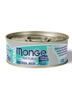 Monge Natural Gatto Adult Fantasia di Mare con Pollo Lattina 80 gr