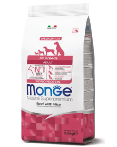 Monge Superpremium Cane Adult All Breeds Monoprotein Manzo e Riso Crocchette