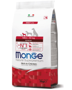 Monge Superpremium Cane Senior Mini al Pollo Crocchette 3 kg