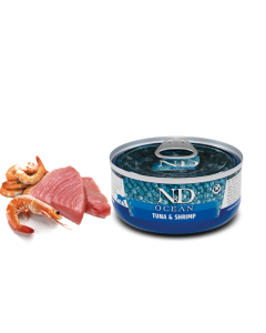 Farmina N&D Ocean Gatto Adult Tonno Gamberetto Lattina 70 gr