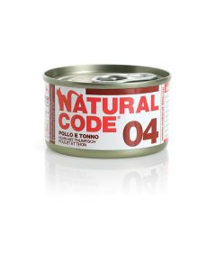 Natural Code 04 Gatto Adulto Pollo e Tonno Lattina 85 gr