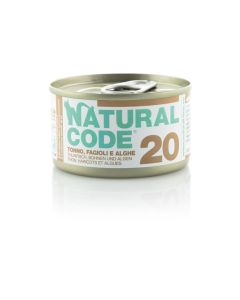 Natural Code 20 Gatto Adulto Tonno con Fagioli e Alghe in Jelly Lattina 85 gr