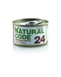 Natural Code 24 Gatto Adulto Tonno con Manzo e Verdure in Jelly Lattina 85 gr