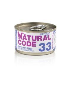 Natural Code 33 Gatto Adulto Tonno con Orata e Mela in Jelly Lattina 85 gr