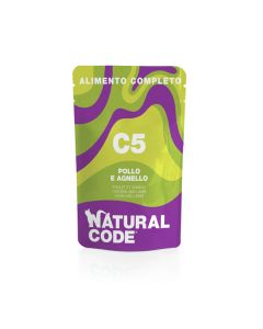 Natural Code C5 Gatto Adulto Pollo e Agnello Busta 70 gr