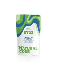 Natural Code ST02 Gatto Sterilizzato Tonnetto e Mirtilli Busta 70 gr