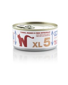 Natural Code XL5 Gatto Adulto Tonno con Manzo e Riso Integrale Lattina 170 gr