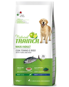 Natural Trainer Cane Adult Maxi con Tonno e Riso Crocchette  12 kg