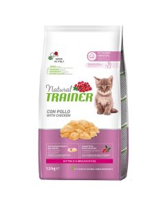 Natural Trainer Gatto Kitten con Pollo Crocchette