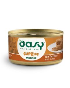 Oasy Caprice Gatto Adulto Mousse con Tacchino Lattina 85 gr