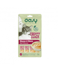 Oasy Creamy Snack Gatto Mousse di Manzo 4x15 gr