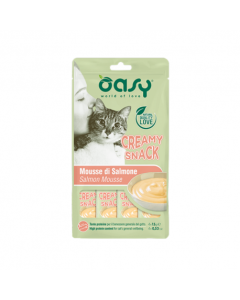 Oasy Creamy Snack Gatto Mousse di Salmone 4x15 gr