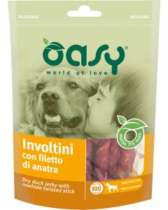 Oasy Snack Cane Involtini con Filetto di Anatra 100 gr