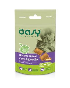 Oasy Snack Gatto Biscotti Ripieni con Agnello 60 gr