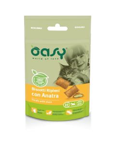 Oasy Snack Gatto Biscotti Ripieni con Anatra 60 gr