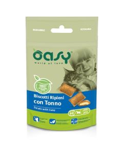 Oasy Snack Gatto Biscotti Ripieni con Tonno 60 gr