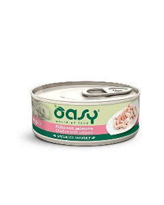 Oasy Specialità Naturale Gatto Adulto Pollo con Salmone Lattina