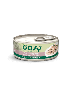 Oasy Specialità Naturale Gatto Adulto Pollo con Spinaci Lattina 70 gr