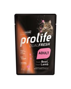 Prolife Dual Fresh Gatto Adulto Manzo e Agnello Busta 85 gr