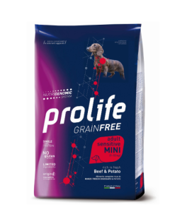 Prolife Grainfree Cane Adult Mini Sensitive Monoproteico Manzo Crocchette