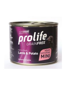 Prolife Grain Free Cane Adult Sensitive Mini Agnello con Patate Lattina 200 gr