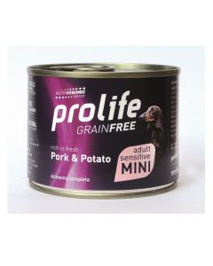 Prolife Grain Free Cane Adult Sensitive Mini Maiale con Patate Lattina 200 gr