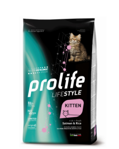 Prolife Lifestyle Gatto Kitten Salmone Crocchette 1,5 kg