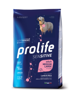 Prolife Sensitive Cane Adult Medium Large Monoproteico Agnello Crocchette 10 kg