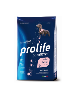 Prolife Sensitive Cane Adult Mini Monoproteico Maiale Crocchette 2 kg