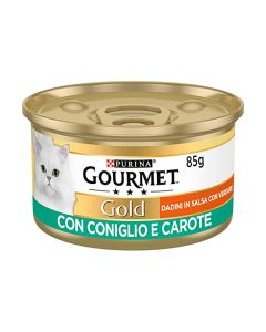 Purina Gourmet Gold Dadini in Salsa Gatto Adulto Coniglio e Carote Lattina 85 gr