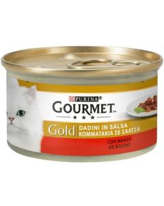 Purina Gourmet Gold Dadini in Salsa Gatto Adulto Manzo Lattina 85 gr