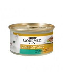 Purina Gourmet Gold Doppio Piacere Gatto Adulto Coniglio e Fegato Lattina 85 gr