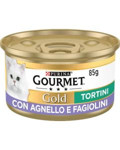 Purina Gourmet Gold Tortini Gatto Adulto Agnello e Fagiolini Lattina 85 gr