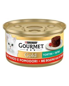 Purina Gourmet Gold Tortini Gatto Adulto Manzo e Pomodori Lattina 85 gr