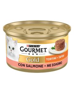 Purina Gourmet Gold Tortini Gatto Adulto Salmone Lattina 85 gr