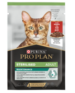 Purina Pro Plan Gatto Adult Sterilizzato Maintenance Manzo in Salsa Busta 85 gr