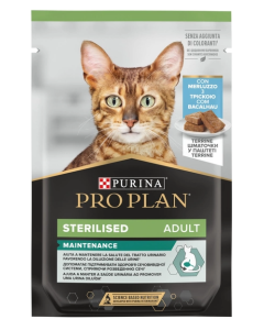 Purina Pro Plan Gatto Adult Sterilizzato Maintenance Merluzzo Busta 85 gr