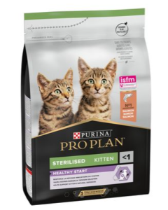 Purina Pro Plan Gatto Kitten Sterilizzato Healthy Start con Salmone Crocchette 1,5 kg