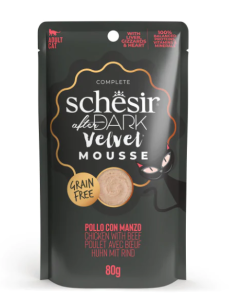 Schesir After Dark Gatto Adult con Pollo e Manzo in Velvet Mousse Busta 80gr