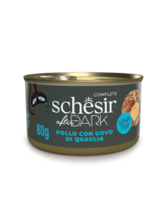 Schesir After Dark Gatto Adult Pollo con Uovo di Quaglia in Brodo Lattina 80gr