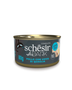 Schesir After Dark Gatto Adult Pollo con Uovo di Quaglia Patè Lattina 80gr