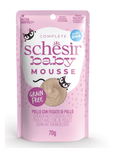 Schesir Baby Gatto Mousse di Pollo e Fegato Busta 70gr