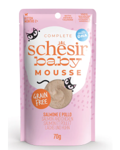 Schesir Baby Gatto Mousse di Salmone e Pollo Busta 70gr