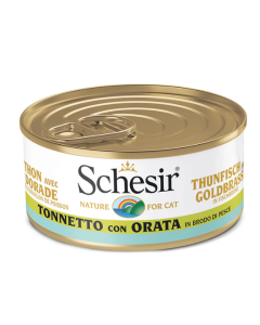 Schesir Gatto Adulto Tonnetto con Orata in Brodo di Pesce Lattina 70 gr