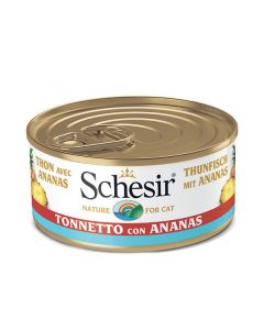 Schesir Gatto Adulto Tonnetto con Ananas in Gelatina Lattina 75 gr